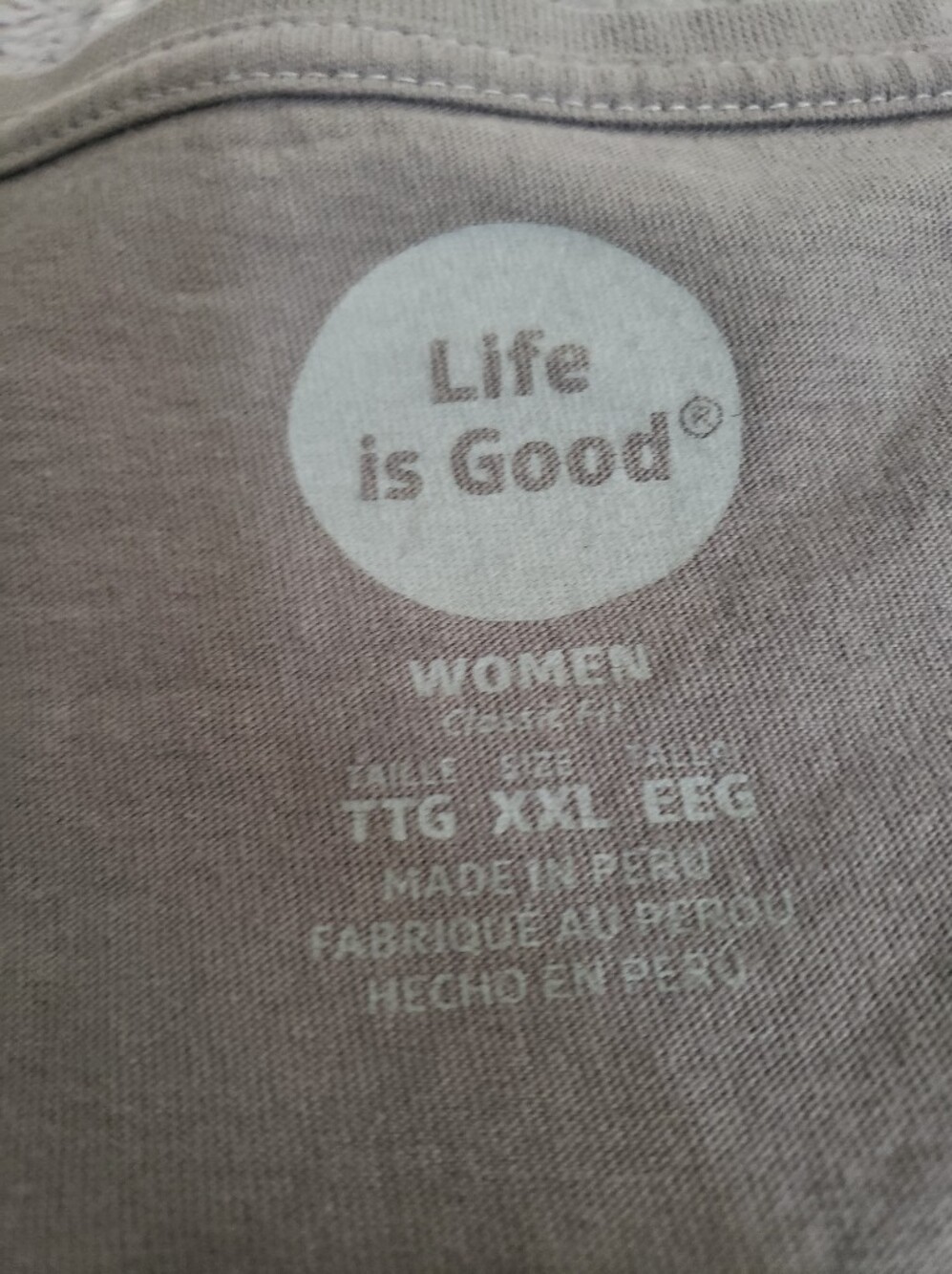 Life Is Good Vintage Grey Crew Beach Chair "Simplify" Graphic Tshirt - Picture 7 of 8